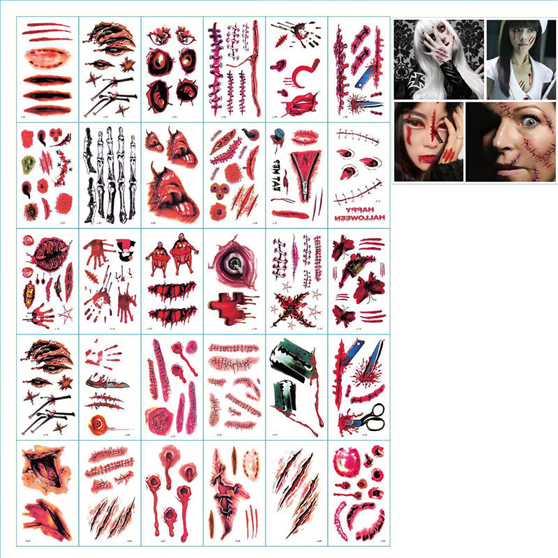 Tatuaggi di Halloween Horror Realistici – Completa il Tuo Trucco di Halloween