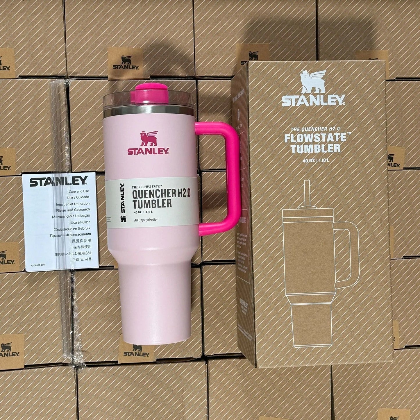 Tazza Termica da Viaggio in Acciaio Inox da 40oz - Anti-perdita, con Manico e Cannuccia