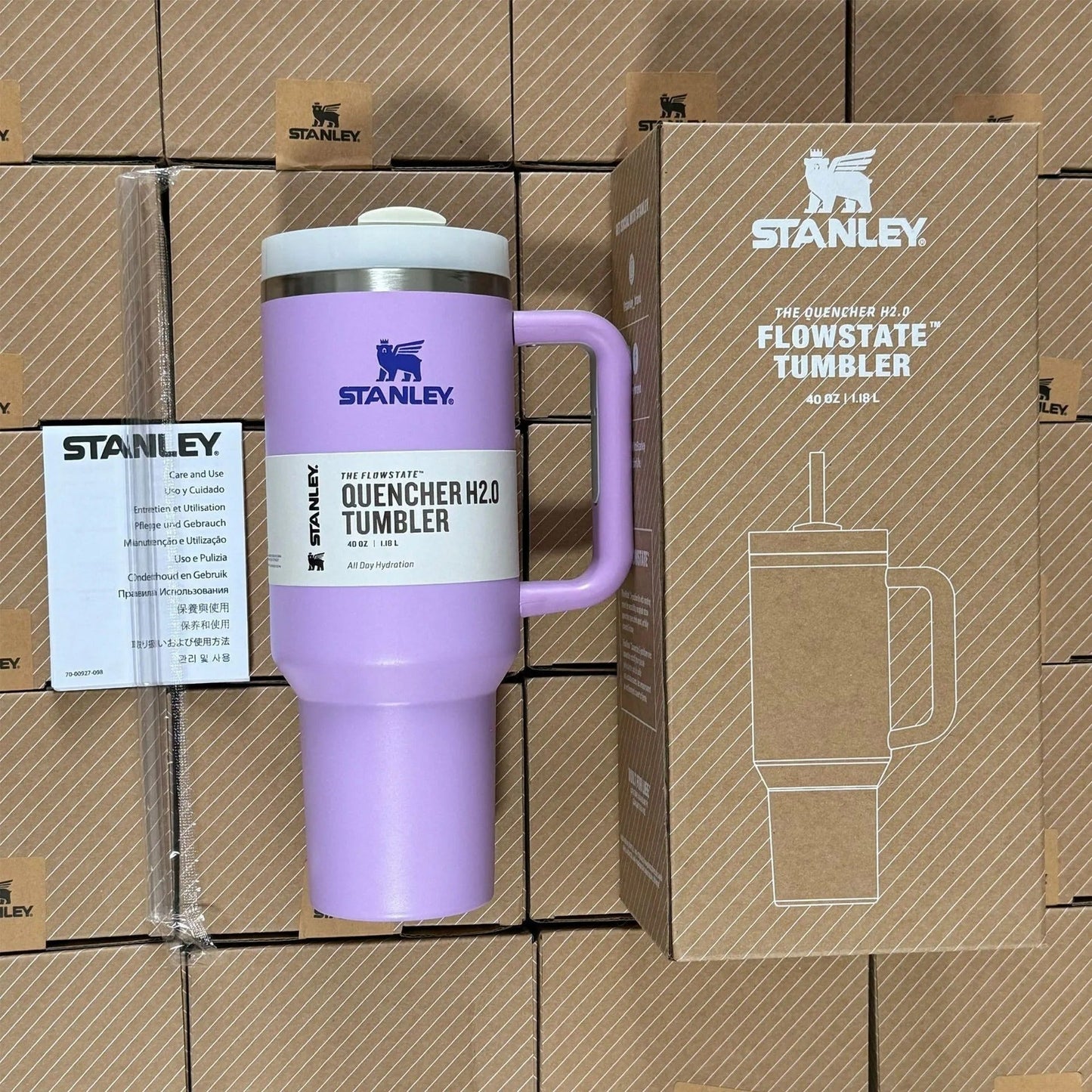 Tazza Termica da Viaggio in Acciaio Inox da 40oz - Anti-perdita, con Manico e Cannuccia