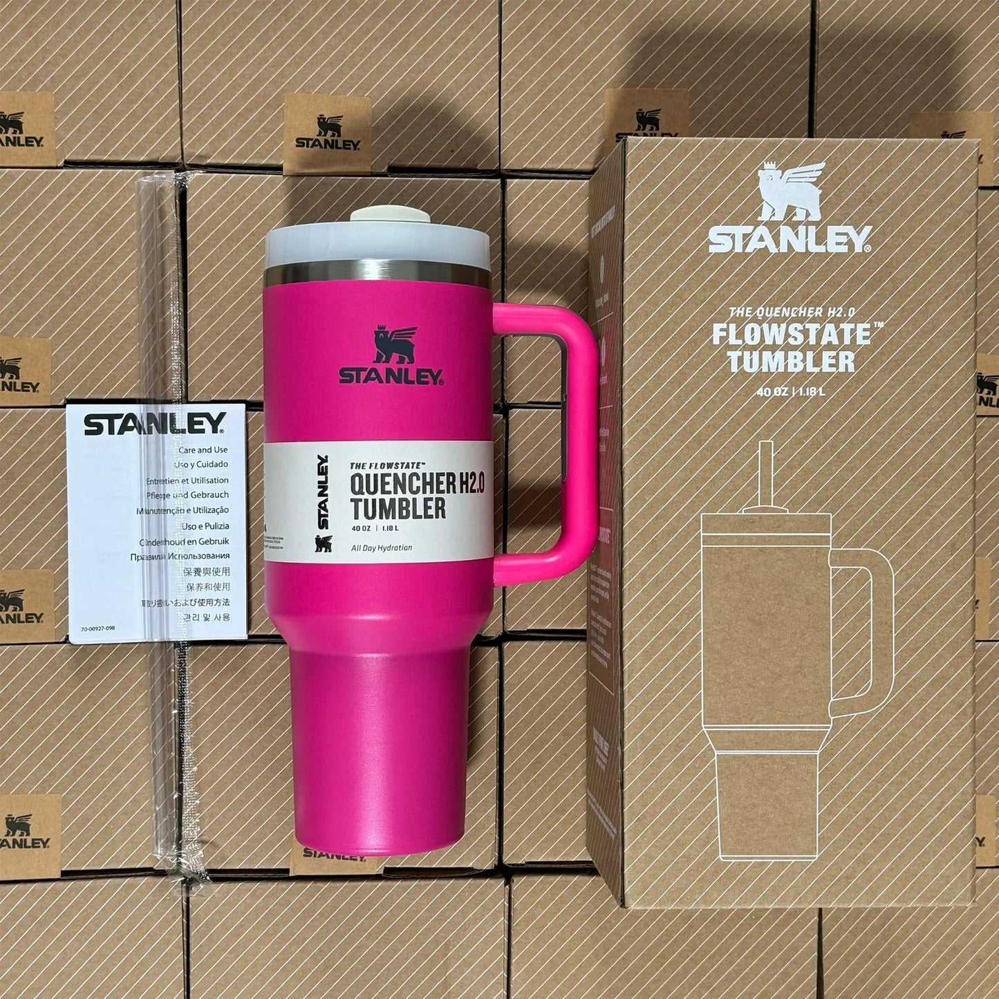 Tazza Termica da Viaggio in Acciaio Inox da 40oz - Anti-perdita, con Manico e Cannuccia