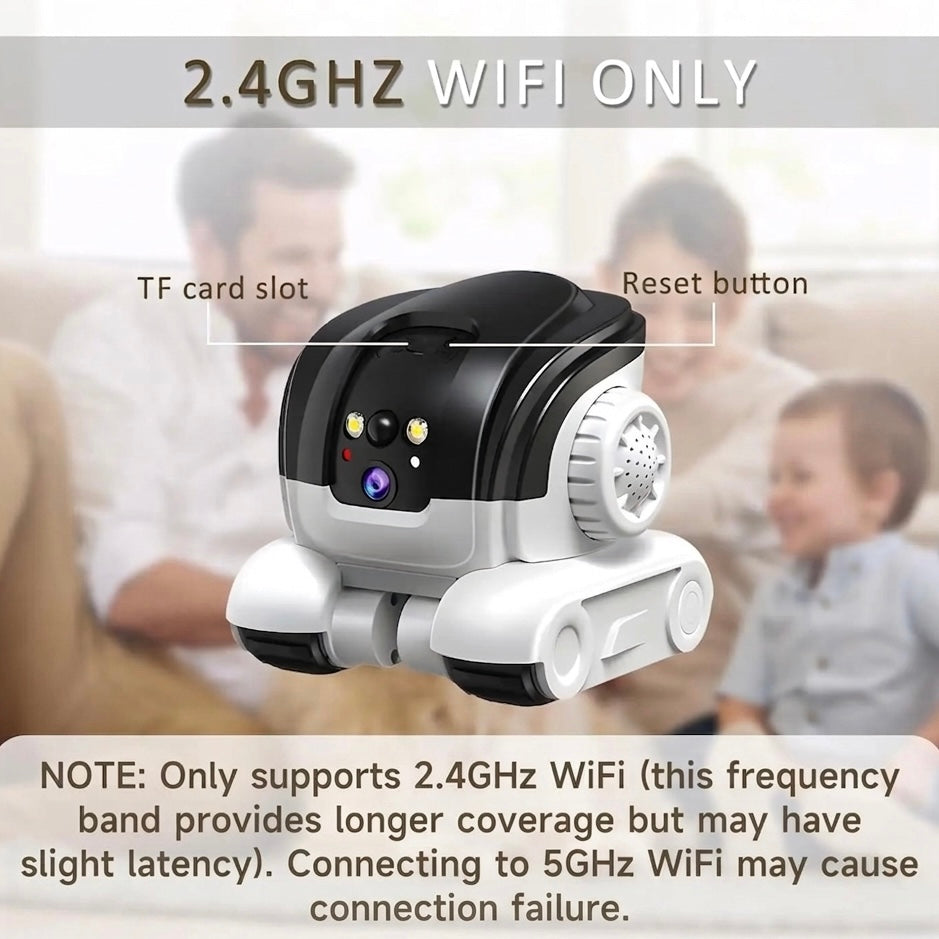 Telecamera 1080P per animali domestici - Audio bidirezionale - Visione notturna a colori fino a 10 m - Avviso di movimento - Scheda SD da 32 GB