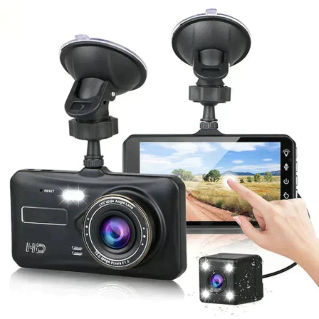 Telecamera da auto doppia wireless con visione notturna e angolo di visione di 170°