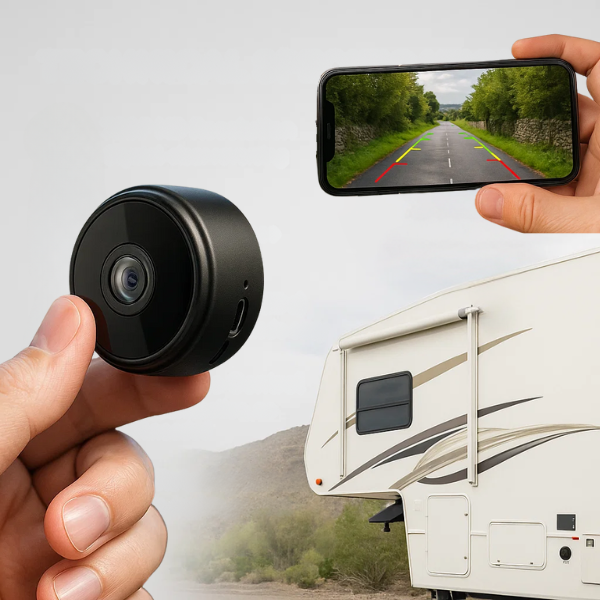 Telecamera di parcheggio rotante con connessione tramite app