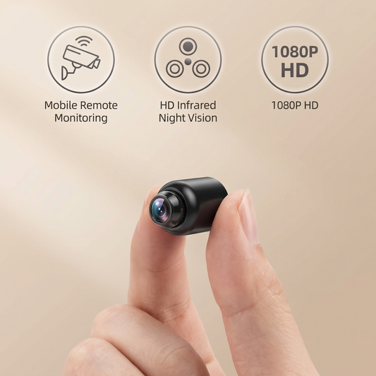 Telecamera IP Wi-Fi compatta | HD 1080p | Telecamera di sicurezza da interno con visione notturna