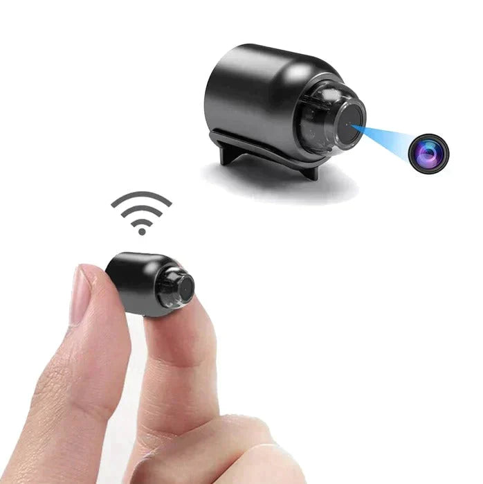 Telecamera IP WiFi Ultra Piccola | 1080p Full-HD | Obiettivo Grandangolare 120° | Visione Notturna a Infrarossi e Sensore di Movimento | Audio Bidirezionale | Accesso Remoto Globale