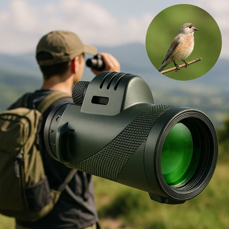 Telescopio Monoculare Compatto Ultra-Zoom 600x | Lente HD, Leggero e Perfetto per Escursioni, Birdwatching ed Eventi Sportivi