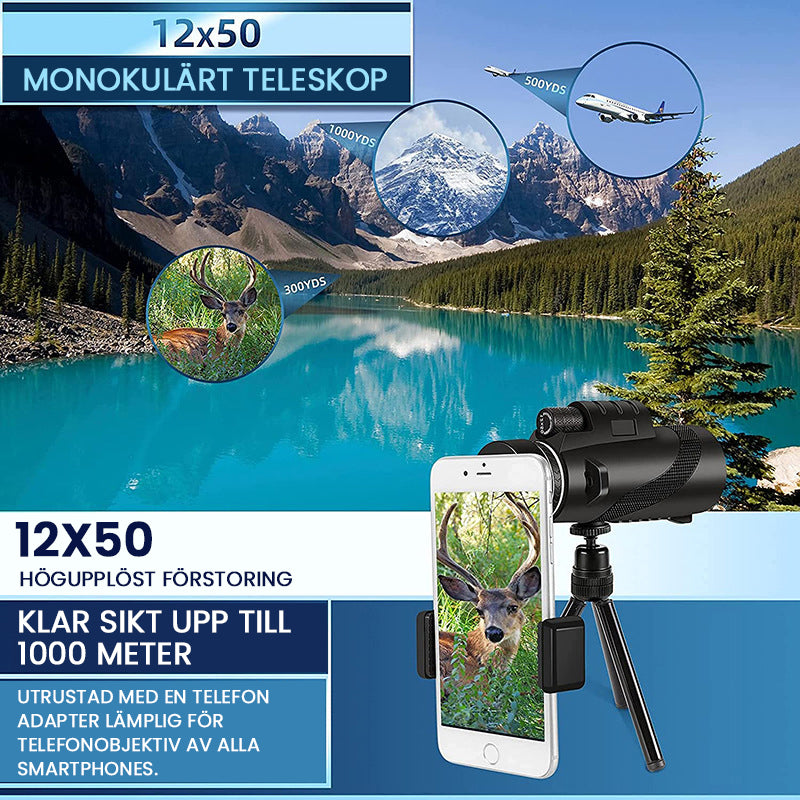 Telescopio monoculare portatile Zoom HD 5000M per uso esterno