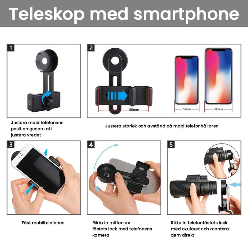 Telescopio monoculare portatile Zoom HD 5000M per uso esterno