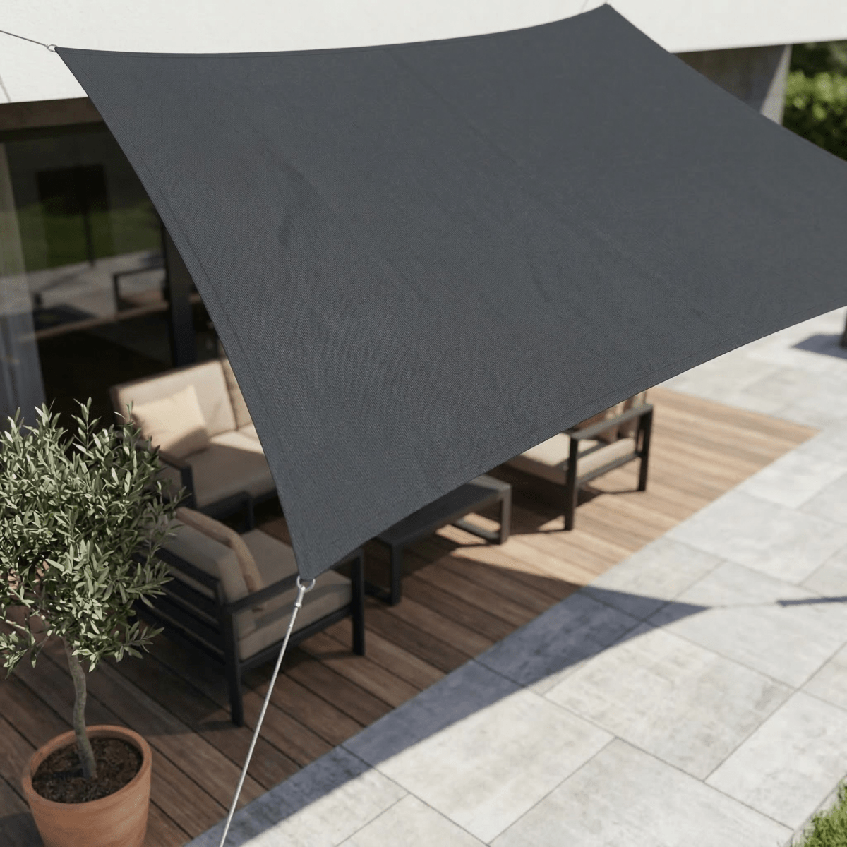 Tenda da sole ombreggiante impermeabile con protezione UV per terrazza e balcone