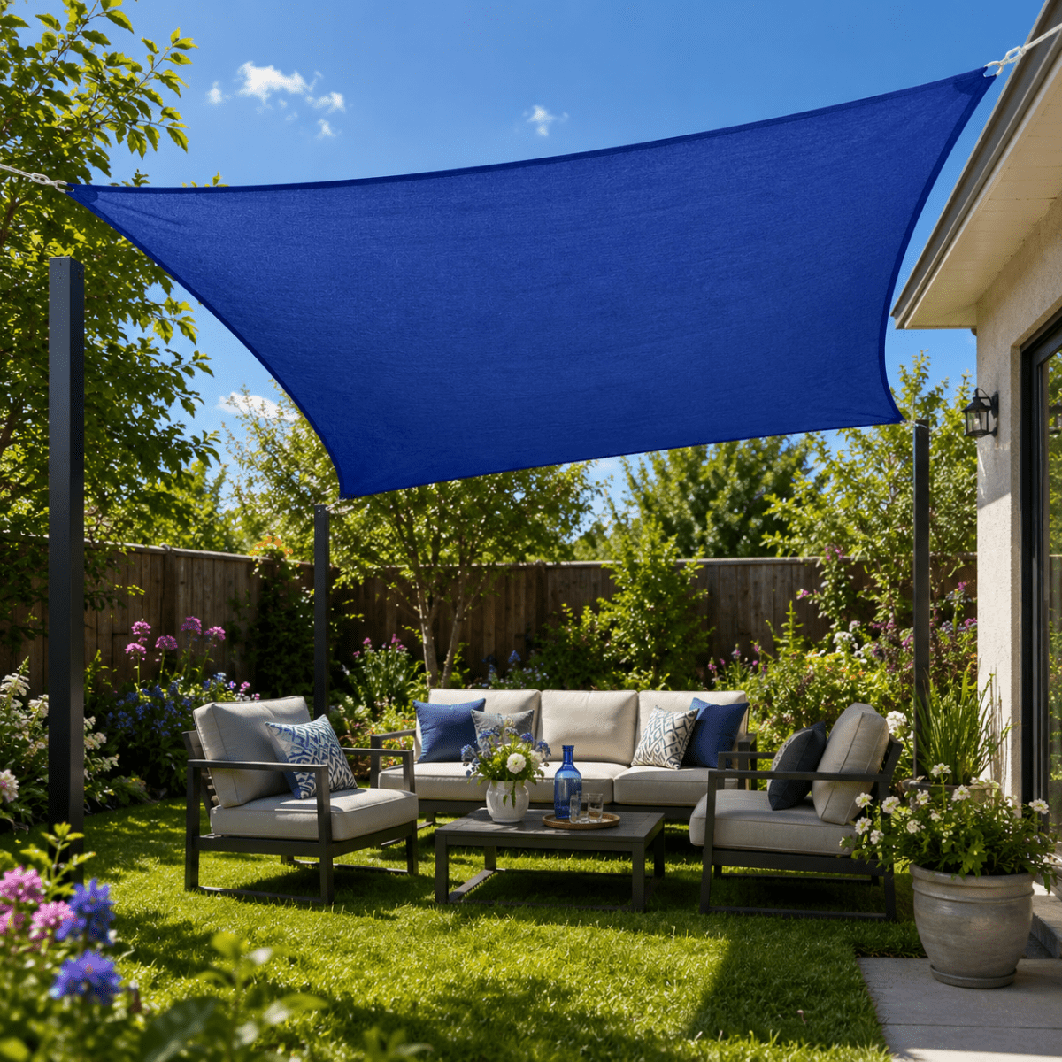 Tenda da sole ombreggiante impermeabile con protezione UV per terrazza e balcone