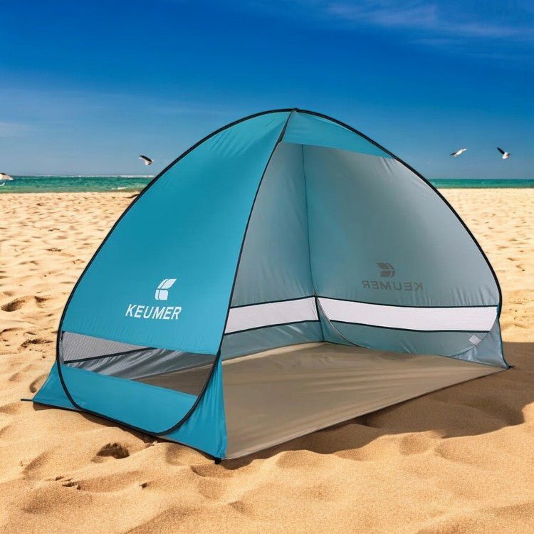 Tenda da Spiaggia Pop-Up Familiare con Protezione UV e Antivento