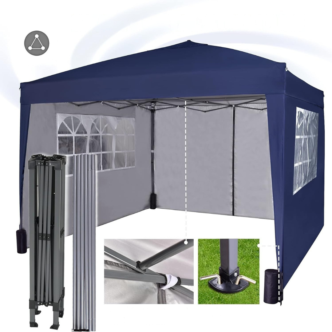 Tenda Gazebo da Esterno Impermeabile con Pareti Laterali