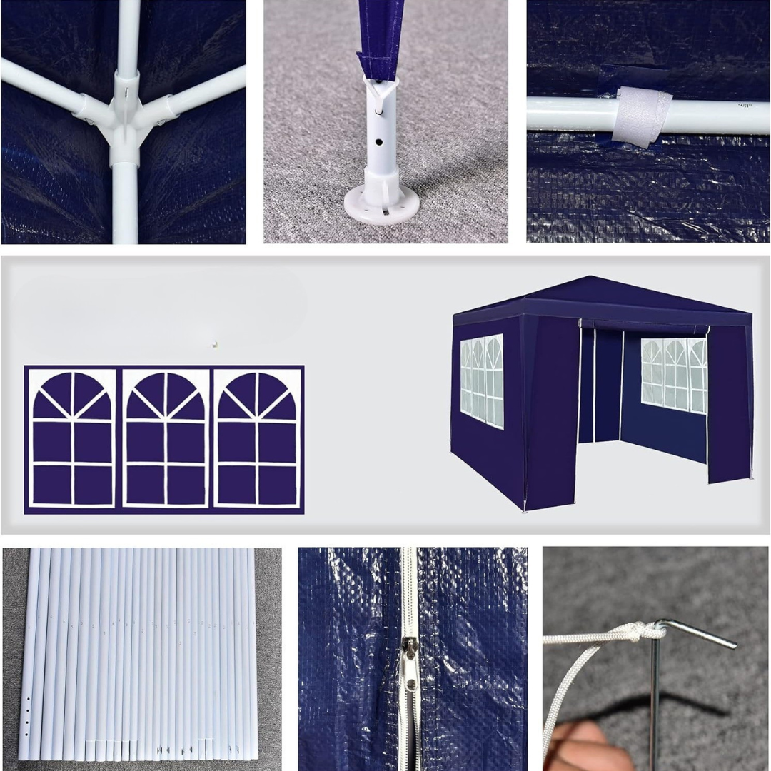 Tenda Gazebo da Esterno Impermeabile con Pareti Laterali
