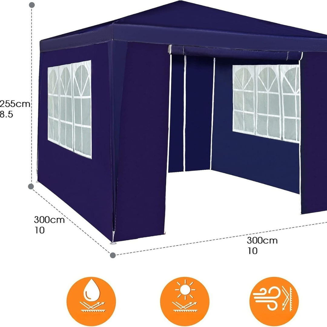 Tenda Gazebo da Esterno Impermeabile con Pareti Laterali