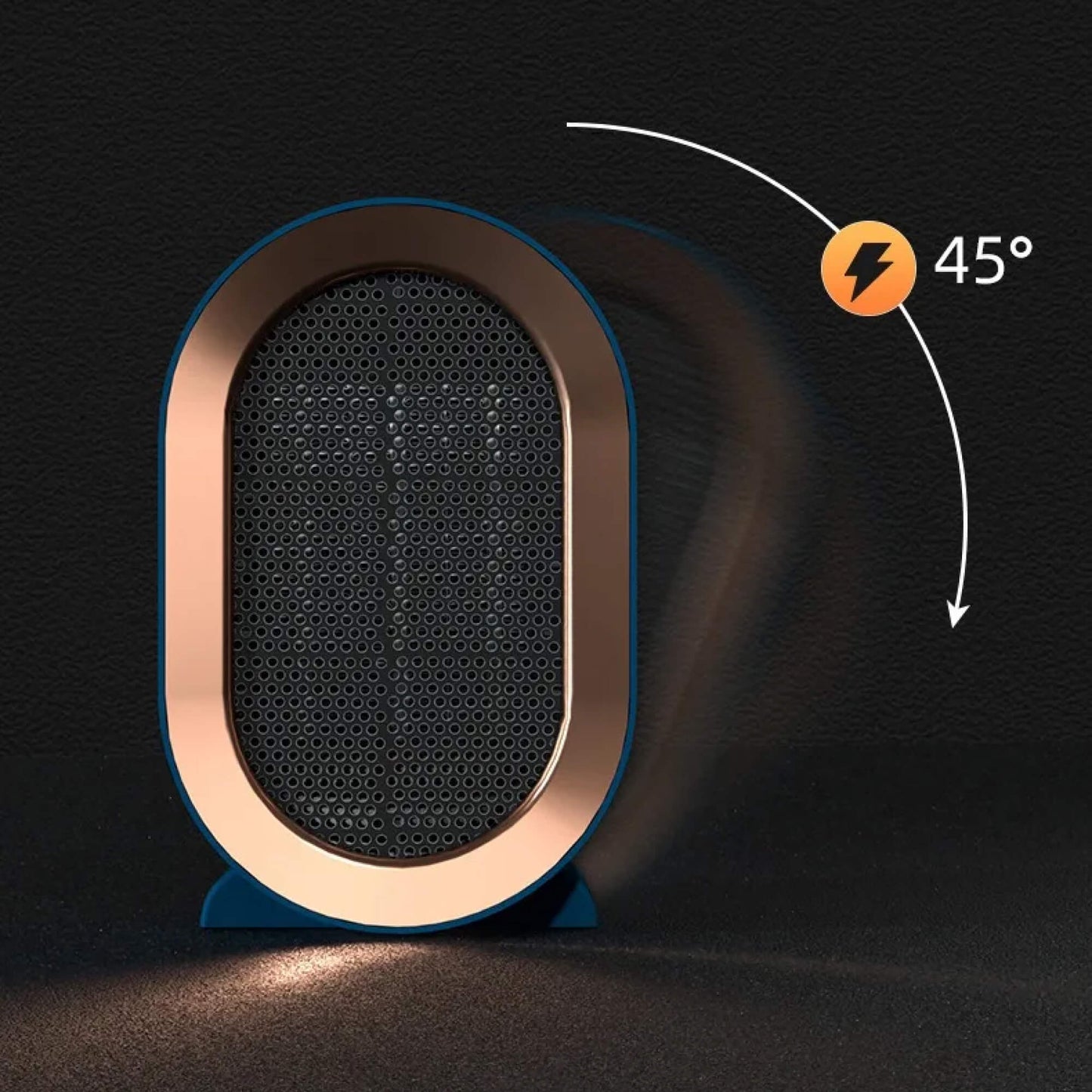 Termoventilatore elettrico portatile e compatto ad efficienza energetica per ambienti