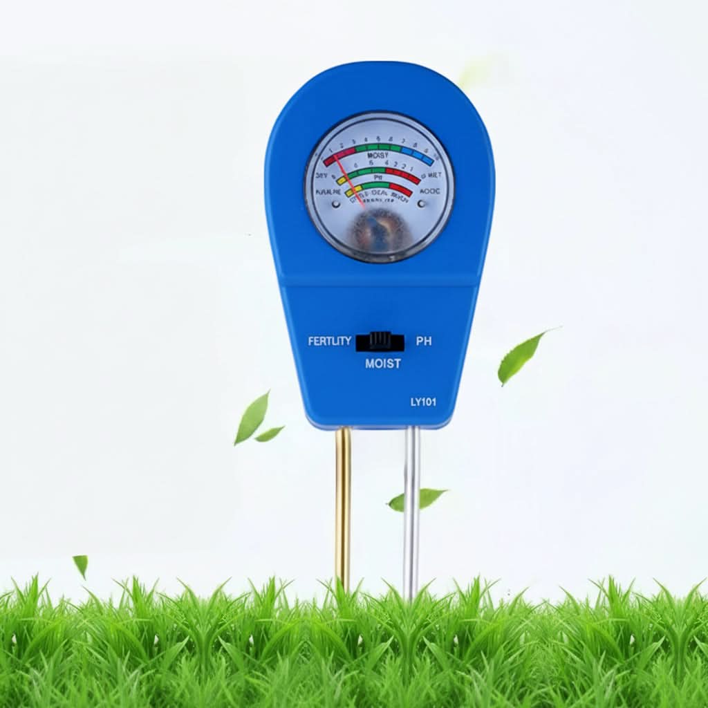 Tester del suolo 3 in 1 per umidità, contenuto di sostanze nutritive e valore del pH per piante sane