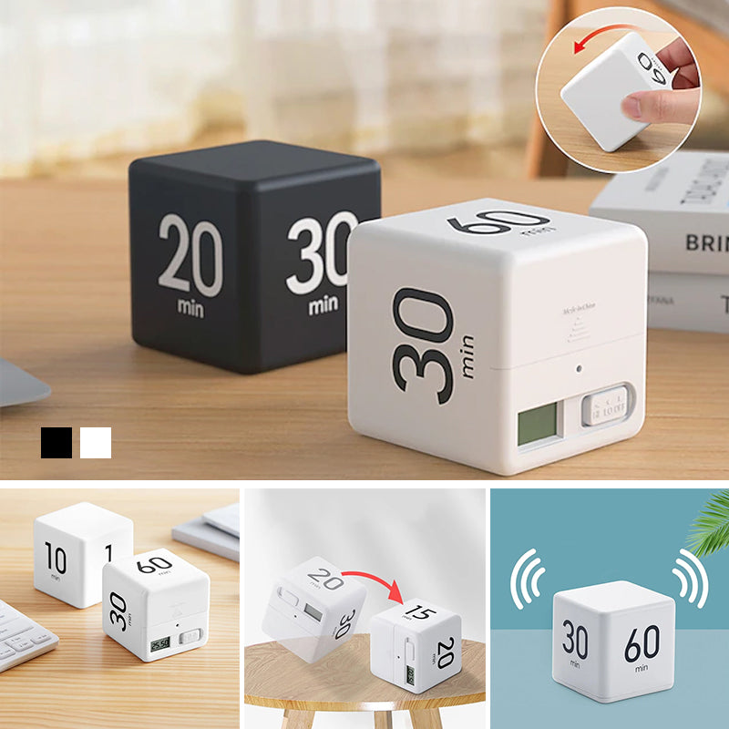 Timer a Cubo Digitale Portatile con Allarme e Conto alla Rovescia per la Produttività