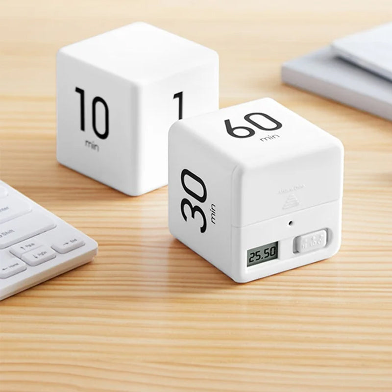 Timer a Cubo Digitale Portatile con Allarme e Conto alla Rovescia per la Produttività