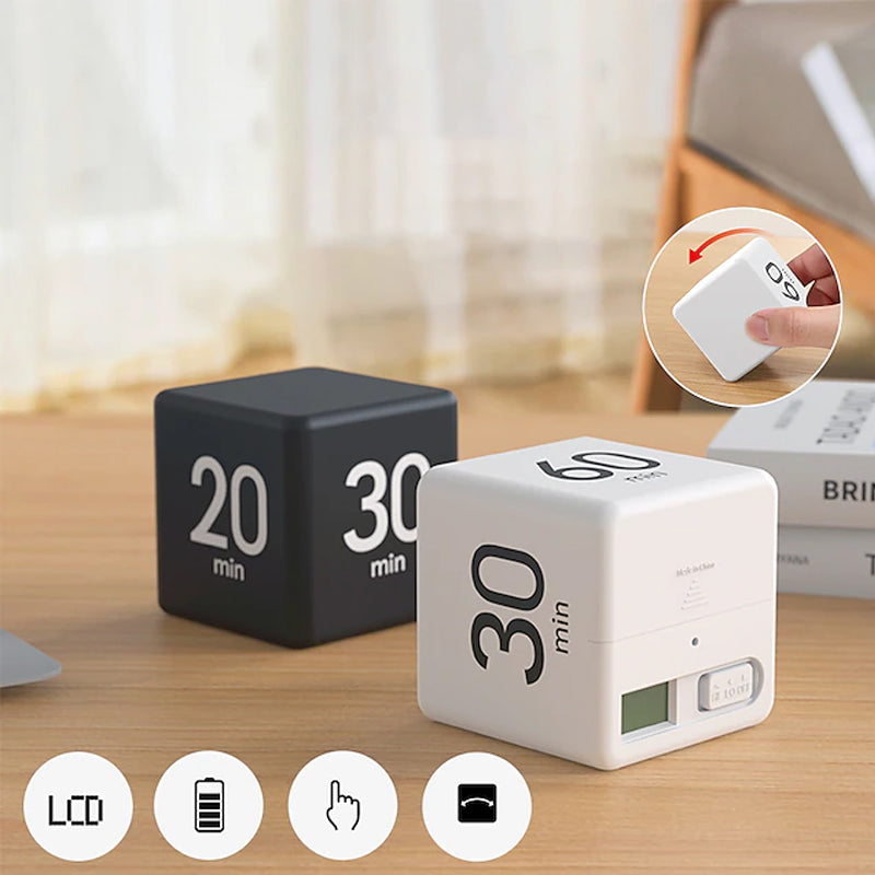 Timer a Cubo Digitale Portatile con Allarme e Conto alla Rovescia per la Produttività