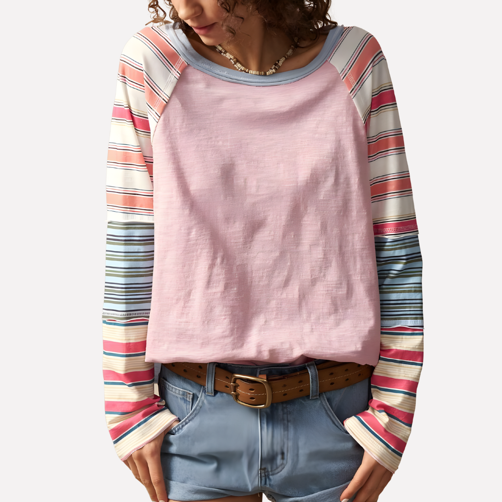 Top da donna a maniche lunghe raglan