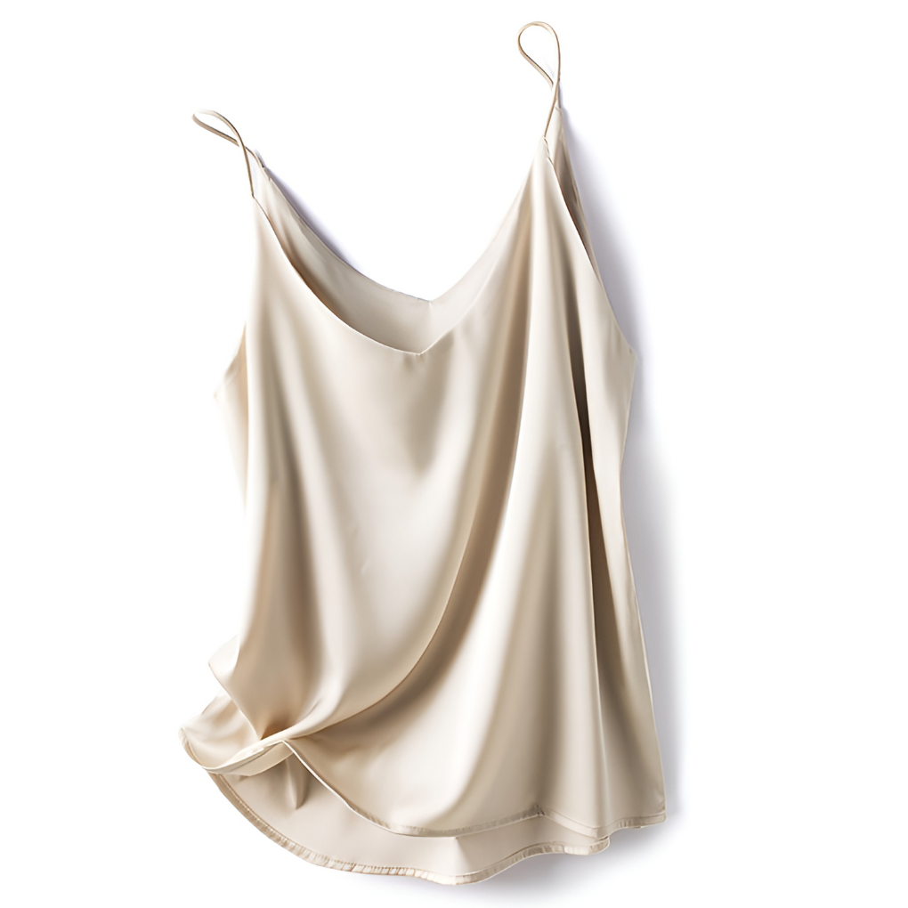 Top da donna in raso con spalline sottili