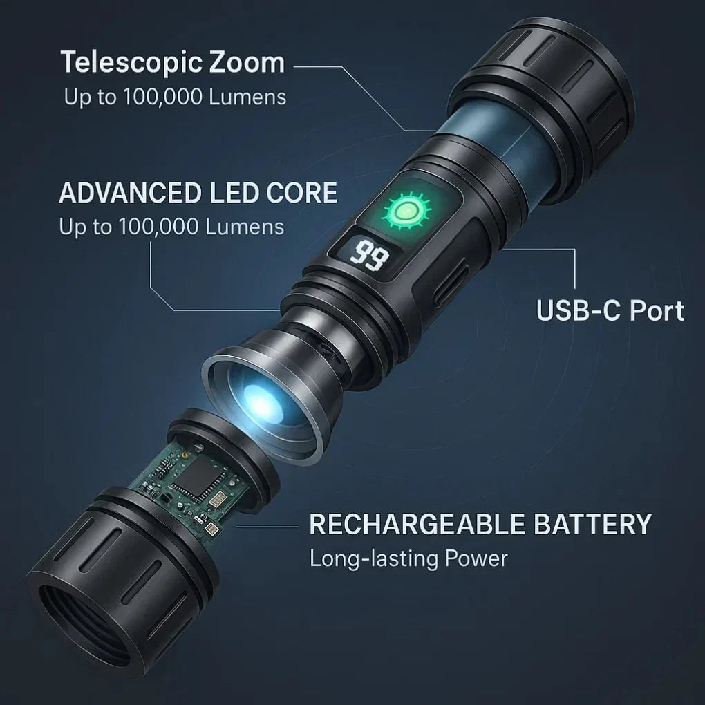 Torcia da 100.000 Lumen