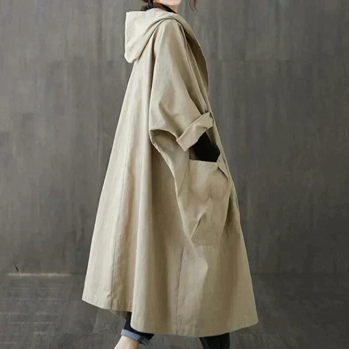 Trench classico oversize da donna con cintura
