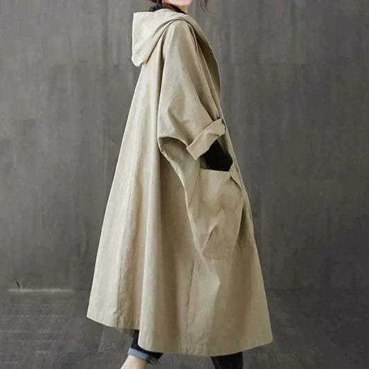 Trench classico oversize da donna con cintura