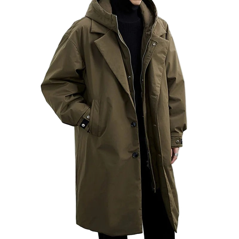 Trench Impermeabile Imbottito da Uomo