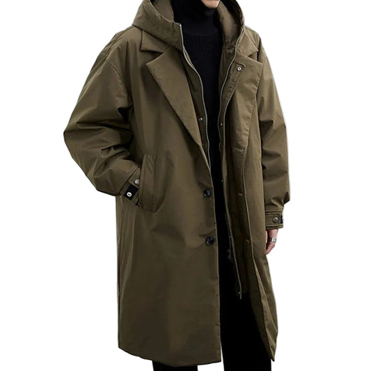 Trench Impermeabile Imbottito da Uomo