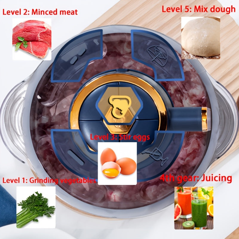 Tritacarne e Affettaverdure Potente in Acciaio Inox – Robot da Cucina Multifunzione