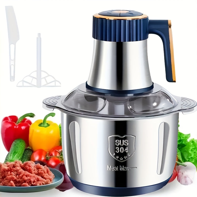 Tritacarne e Affettaverdure Potente in Acciaio Inox – Robot da Cucina Multifunzione