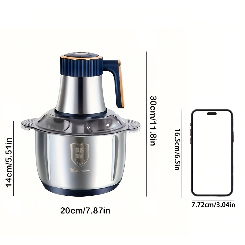 Tritacarne e Affettaverdure Potente in Acciaio Inox – Robot da Cucina Multifunzione