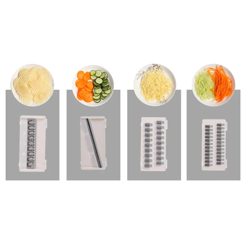 Tritatutto e affettatutto multifunzione per alimenti 12 in 1