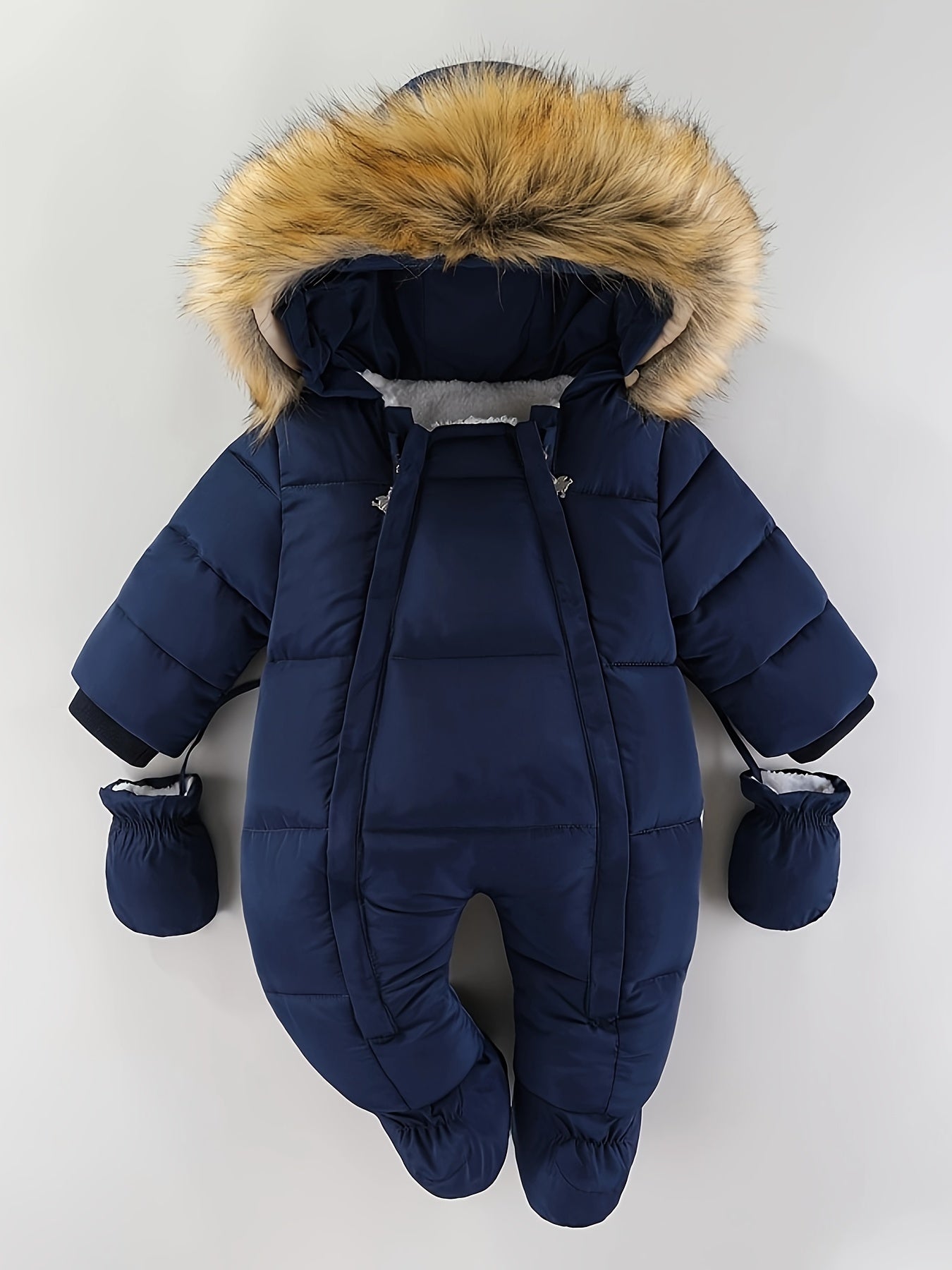 Tuta da neve per bambini con cappuccio per clima rigido