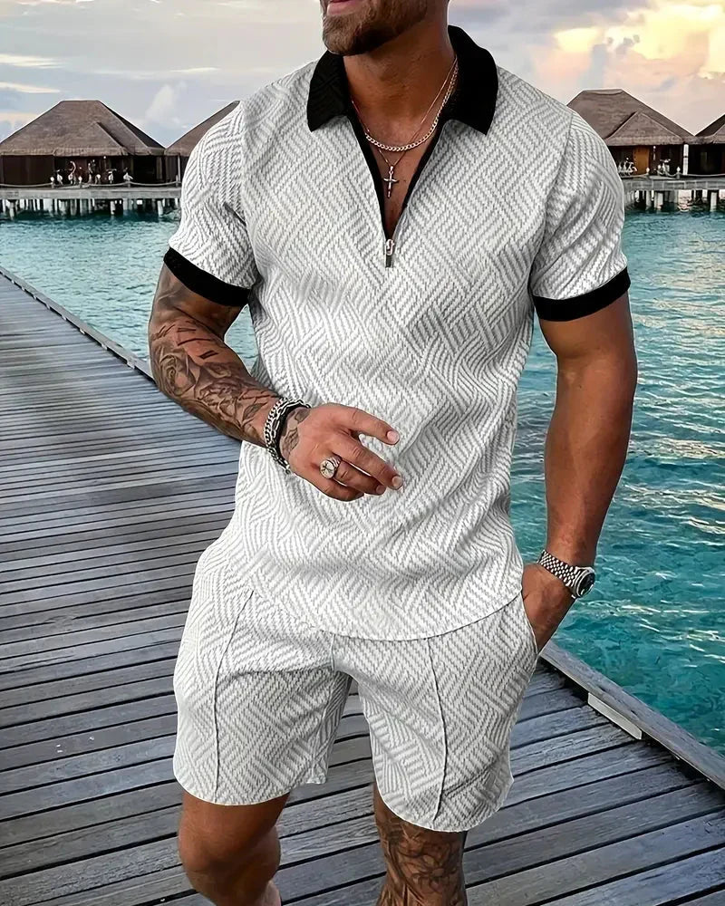 Tuta Estiva Comoda con Colletto e Zip