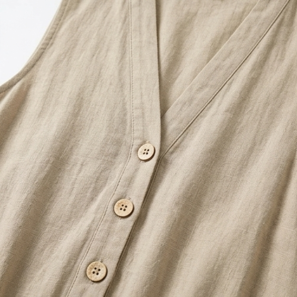 Tuta intera leggera con bottoni sul davanti