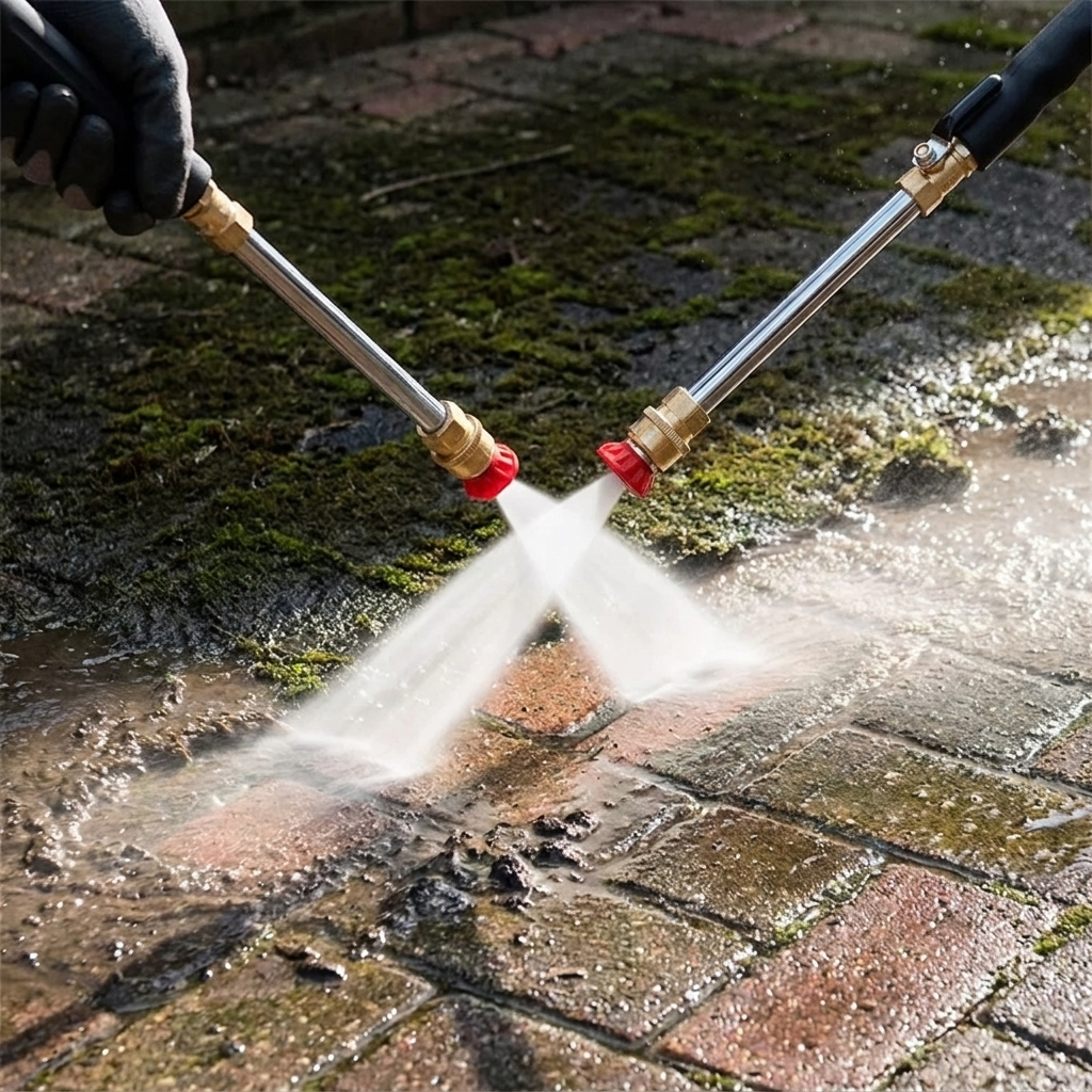 Ugello spruzzatore ad alta pressione regolabile per tubo da giardino per pulizia