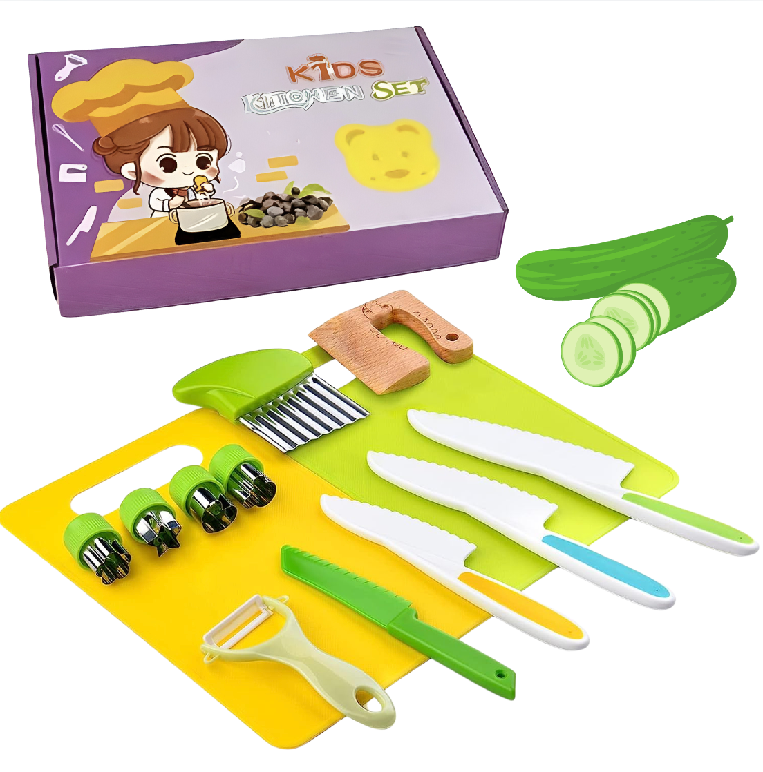 Utensili da Cucina Montessori (Set da 13 Pezzi)