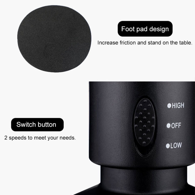 Ventilatore a Torre Elettrico USB Senza Pale per Aria Condizionata (Nero)