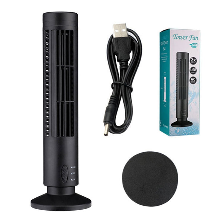 Ventilatore a Torre Elettrico USB Senza Pale per Aria Condizionata (Nero)
