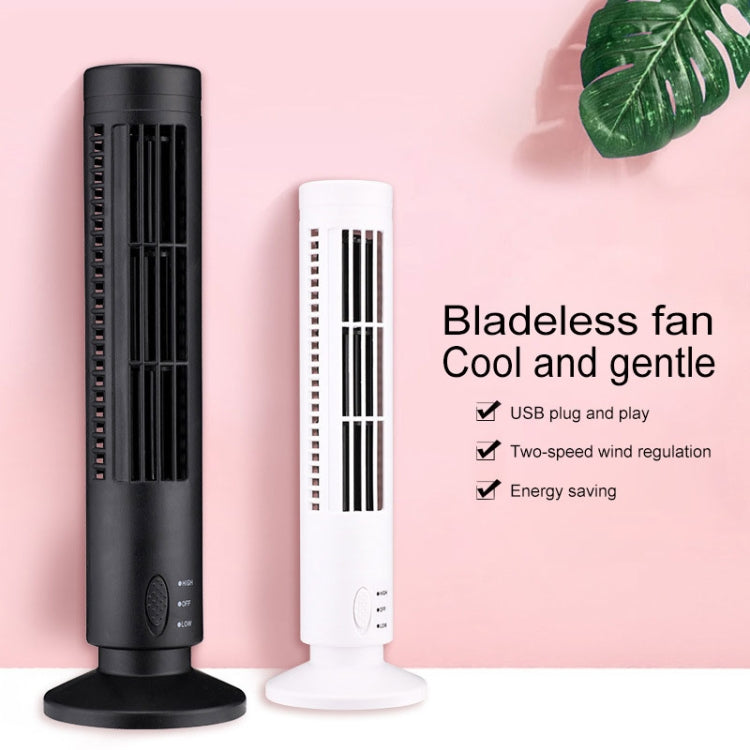 Ventilatore a Torre Elettrico USB Senza Pale per Aria Condizionata (Nero)