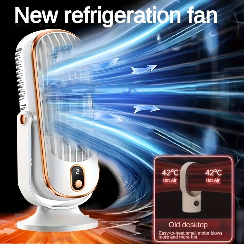 Ventilatore Condizionatore Portatile - Batteria Capiente, Doppio Motore, Raffrescatore d'Aria a 5 Velocità con Ventilazione a 720° - Ideale per Ufficio, Camping, Camper, Ventilatore USB - Ottima Idea Regalo per Ringraziamento, Halloween, Natale