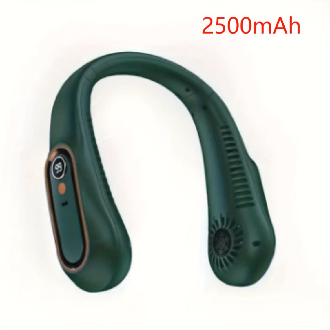 Ventilatore da collo portatile senza pale con ricarica USB, 5 velocità e display digitale – Potente raffrescatore dal design senza pale per esterno