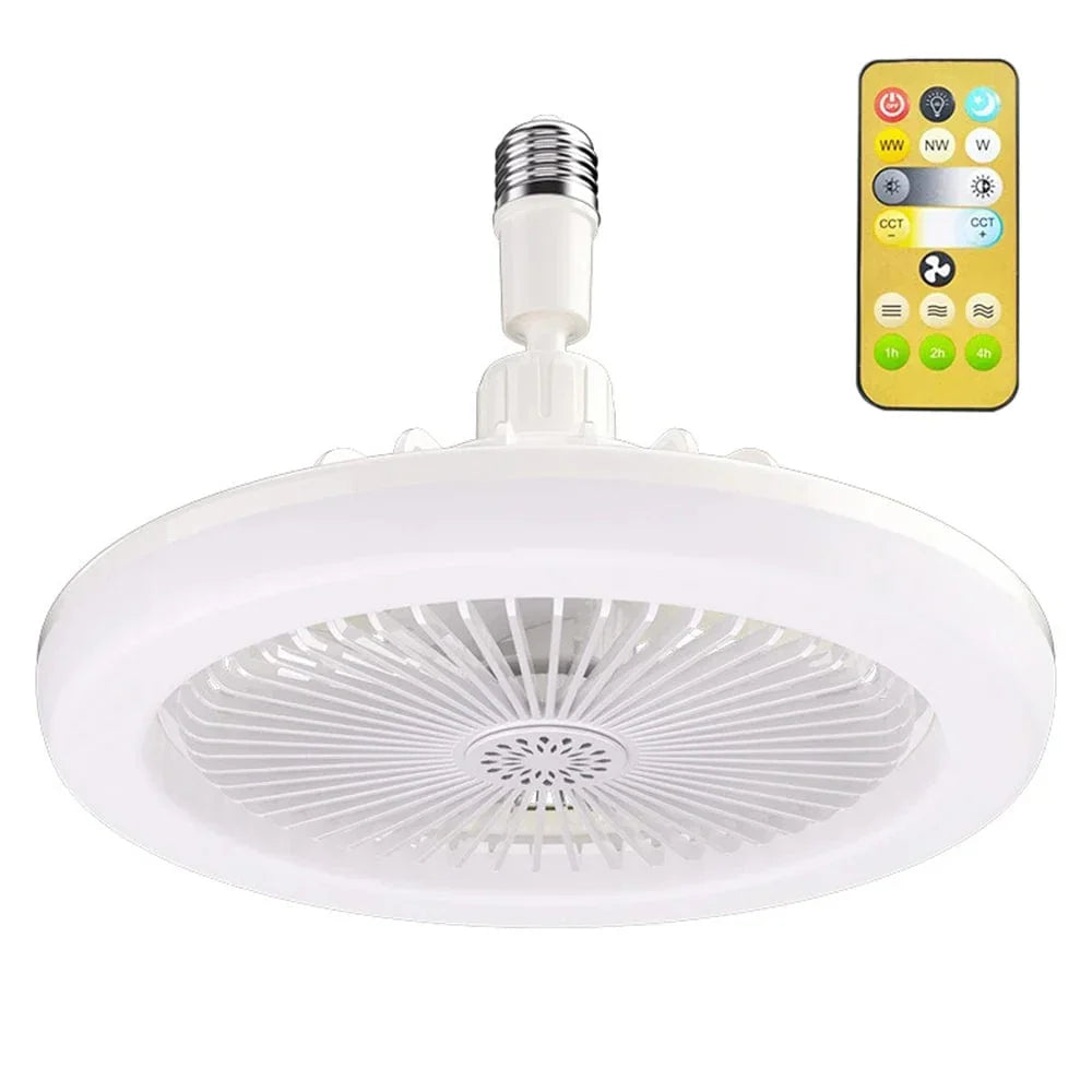 Ventilatore da soffitto a LED con lampada E27 per soggiorno e camera da letto