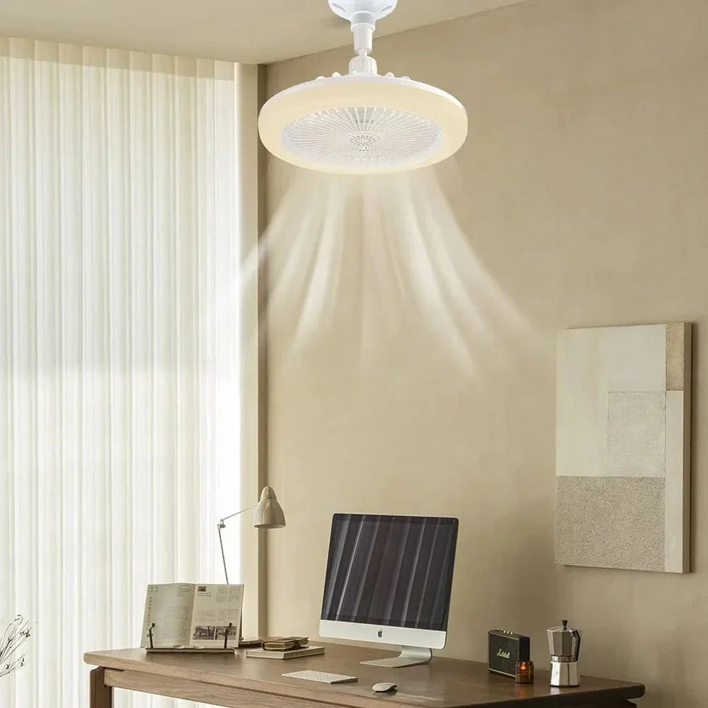 Ventilatore da soffitto a LED con lampada E27 per soggiorno e camera da letto