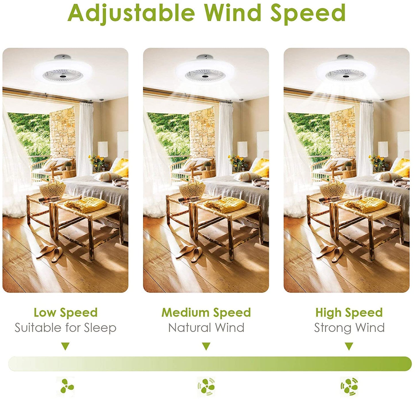 Ventilatore da soffitto con luce 80 W e telecomando