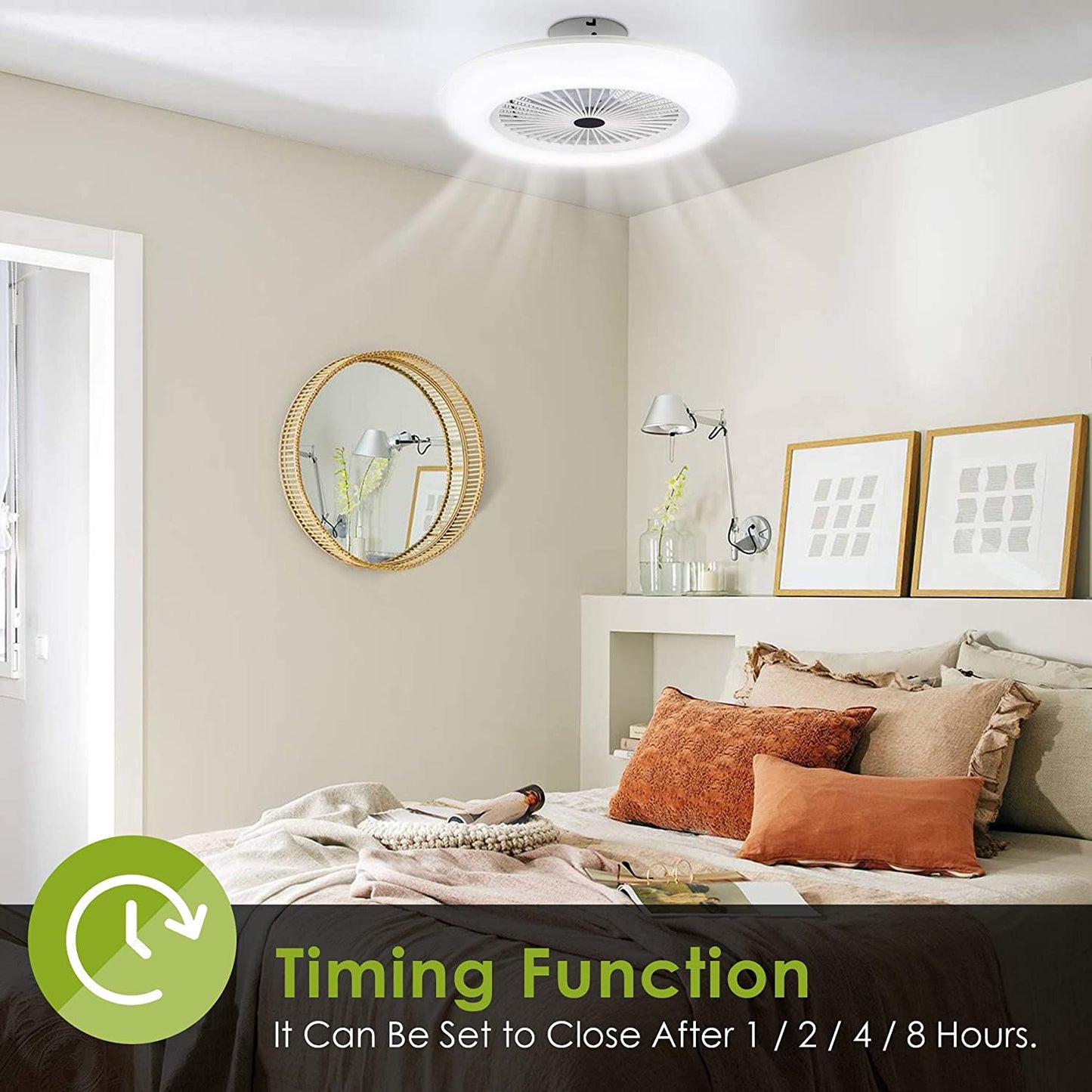 Ventilatore da soffitto con luce 80 W e telecomando