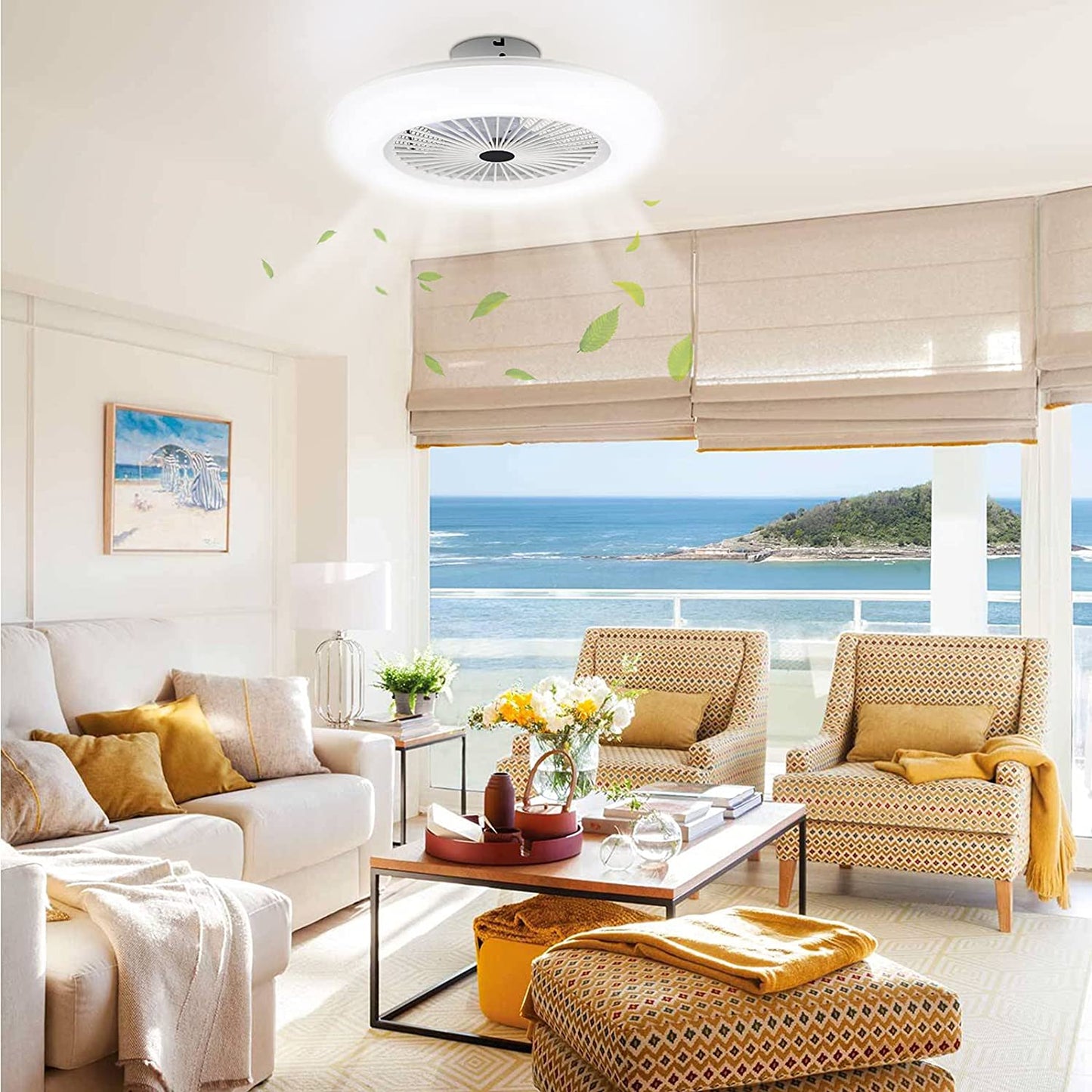Ventilatore da soffitto con luce 80 W e telecomando