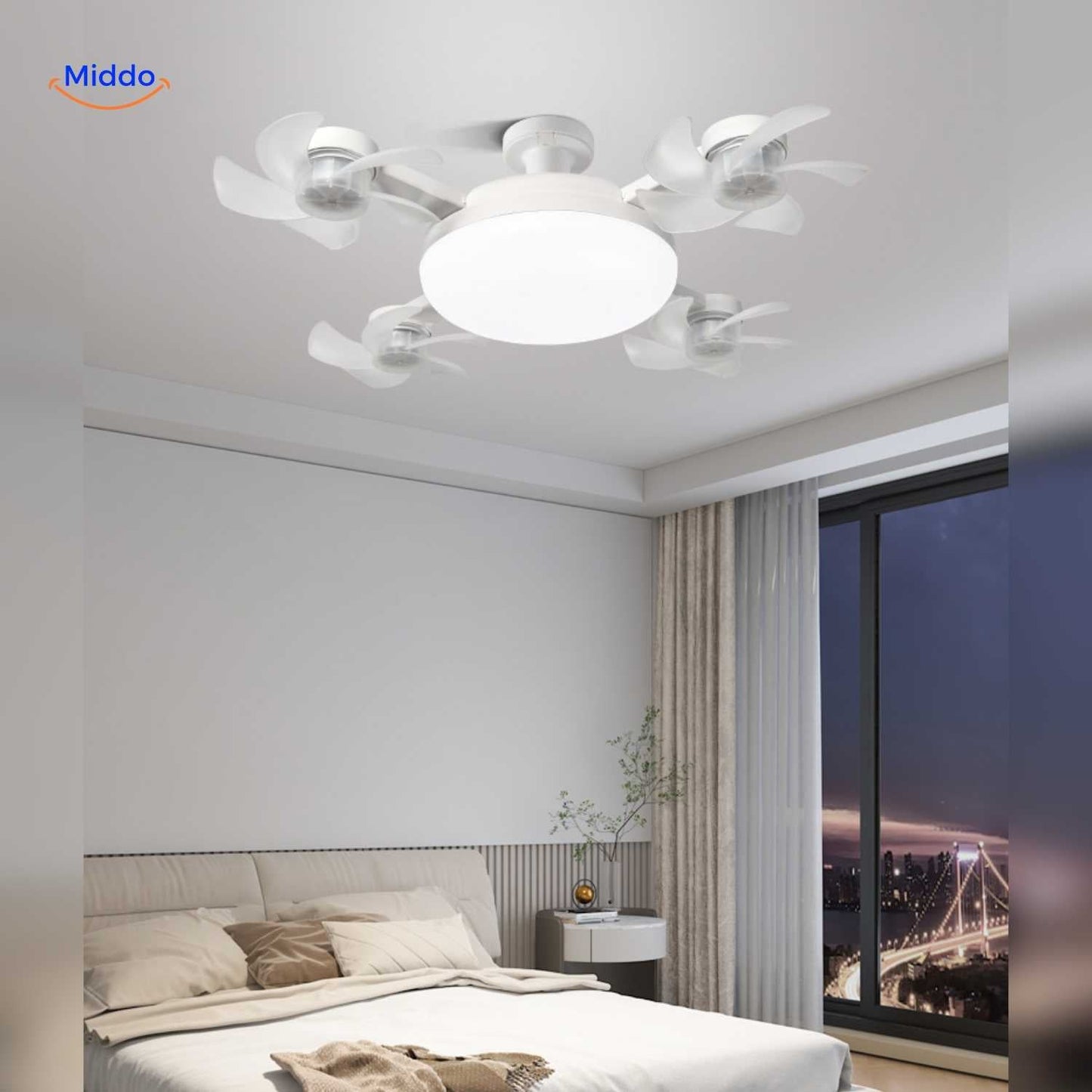 Ventilatore da Soffitto con Luce | LED, Attacco E27 e Design Elegante per Soffitto